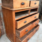 Antique Victorian Pine Two over Three Large Chest of Drawers, c 1870
