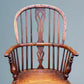 19th Century High Back Yew Wood Windsor Armchair