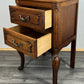 Bedside Table Vintage French Louis XVI Oak Carved Nightstand Cabinet LOT 4695