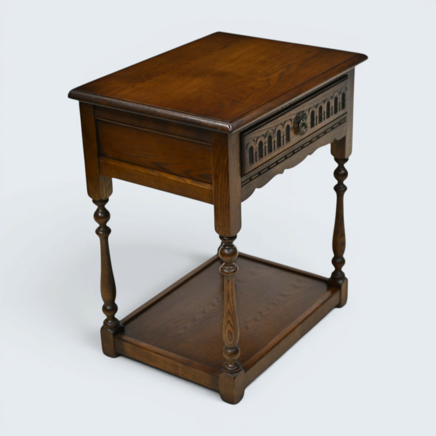 Old Charm Side Table Lamp Table Light Oak Finish With Drawer FREE UK Delivery