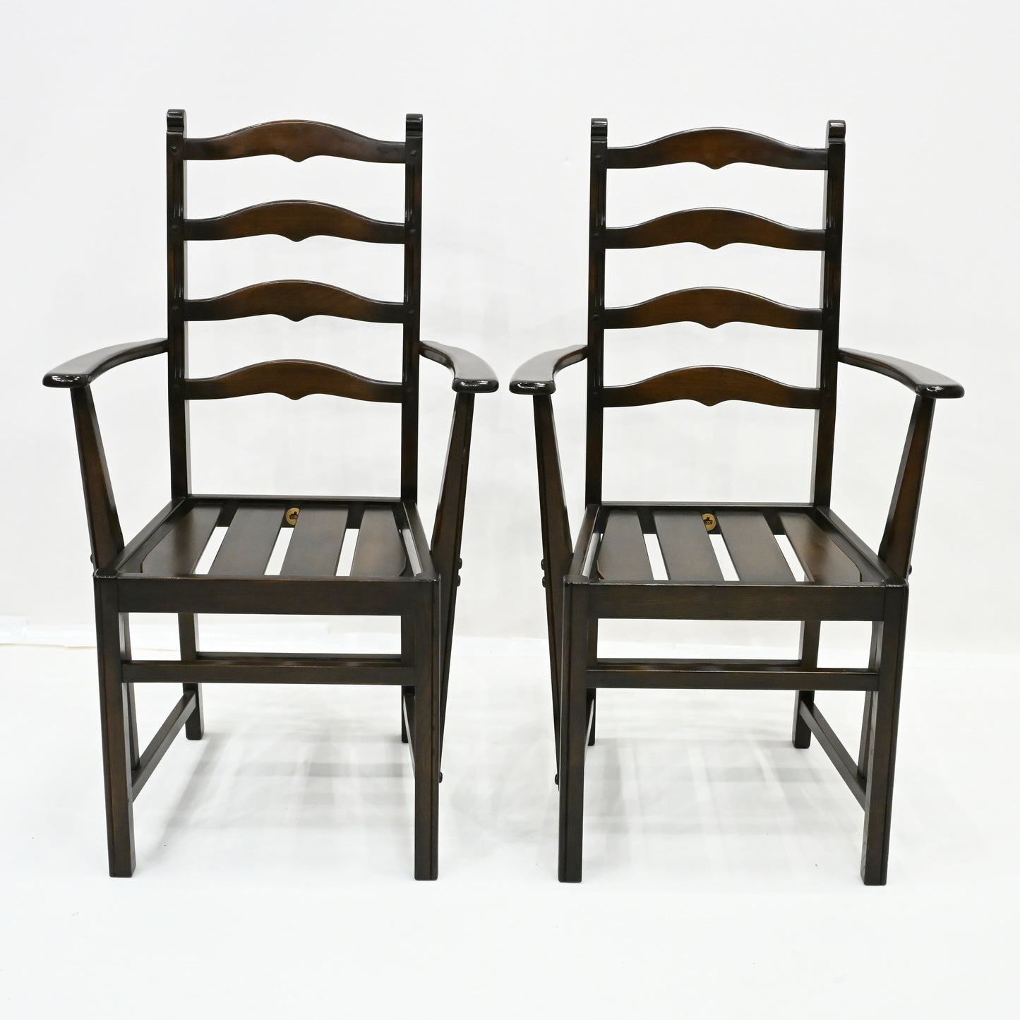 4 Ercol Dining Chairs Model 715(A) Ladder Back Inc 2 Carvers FREE UK Delivery*. SBR10001/2301E