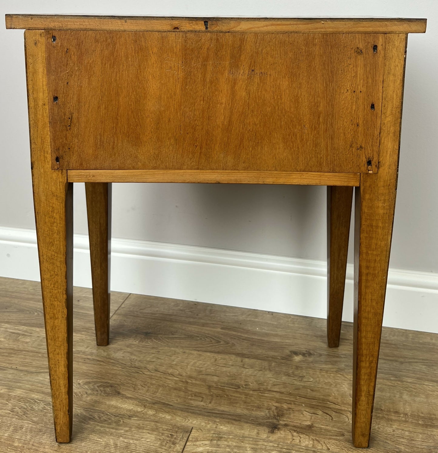 Bedside Table Vintage French Style Inlaid Burr Cabinet Carved Cupboard LOT 6289