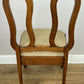 Dining Chairs Vintage French Louis Style Oak Set of 6 Upholstered Seats LOT 6344