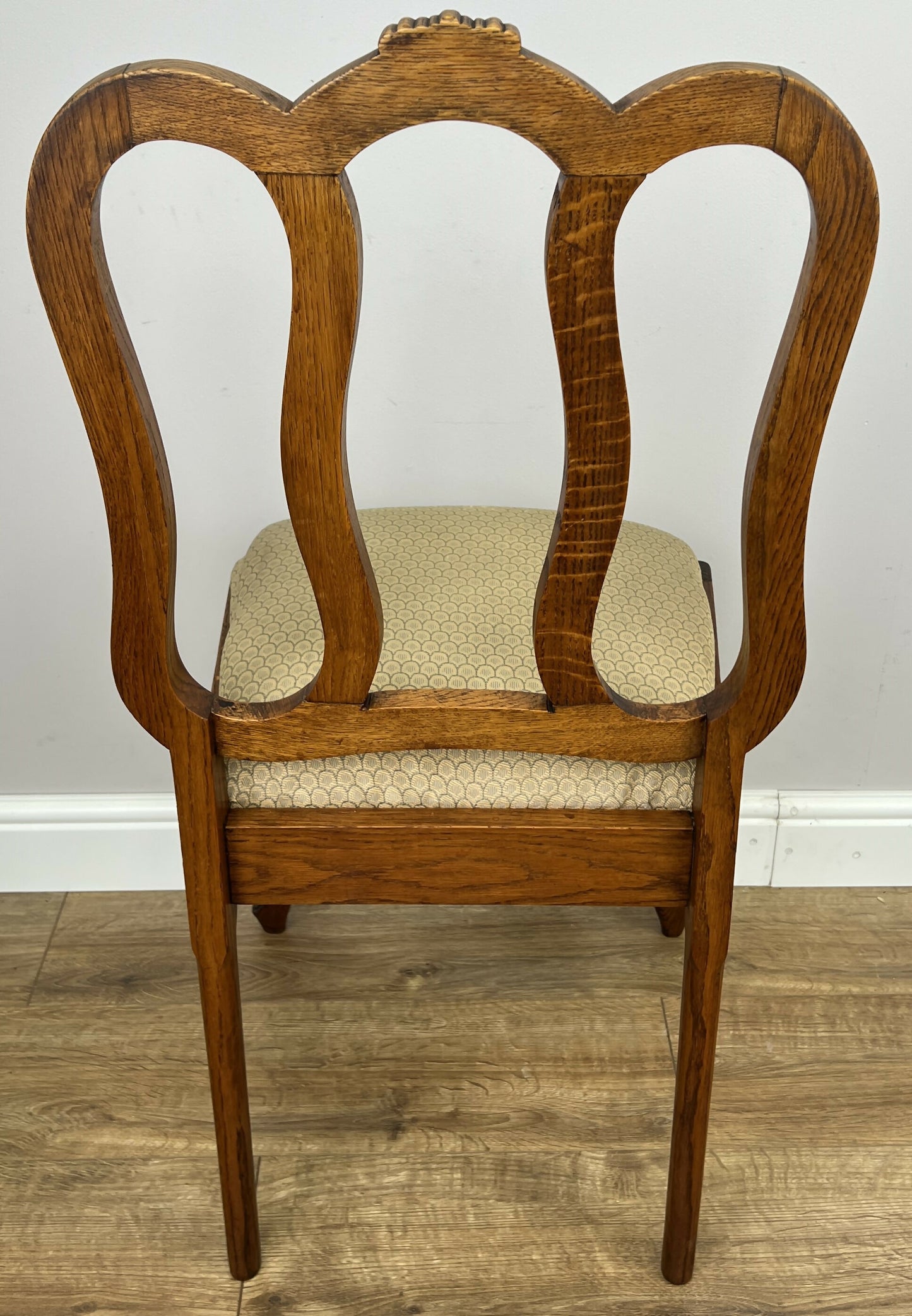 Dining Chairs Vintage French Louis Style Oak Set of 6 Upholstered Seats LOT 6344