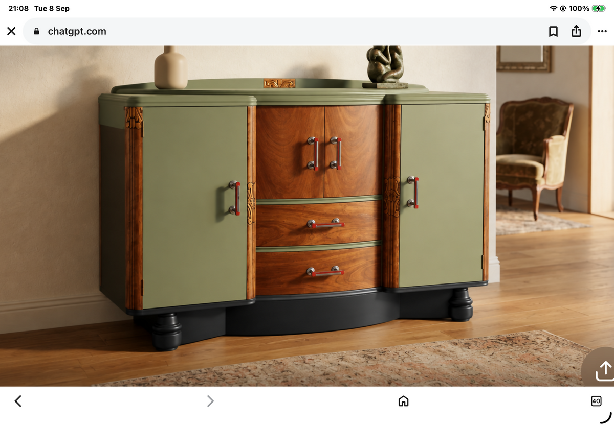 Art deco cocktail cabinet