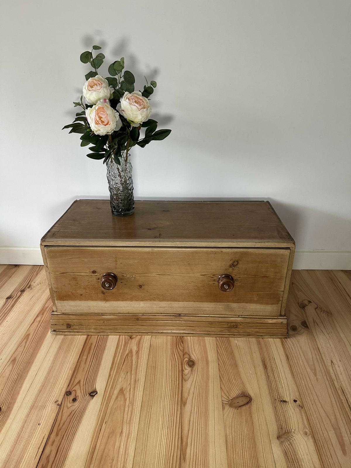 Antique Pine Pule Chest Stripped Rustic Pine Blanket Box