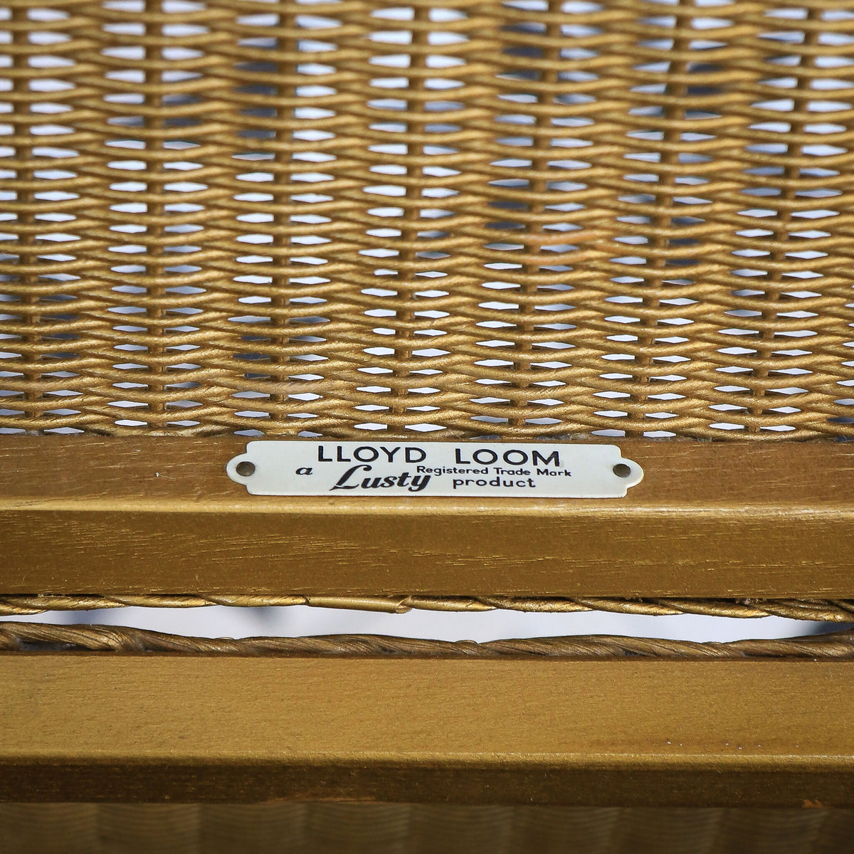 Lloyd Loom Lusty Linen Laundry Bin Basket in Gold