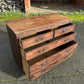 Vintage Georgian Mahogany Chest Of Drawers Complete With Large Linen Drawer