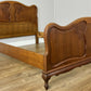 Bed Vintage French Louis XVI Oak Double Bed Frame Carved Headboard LOT 6381
