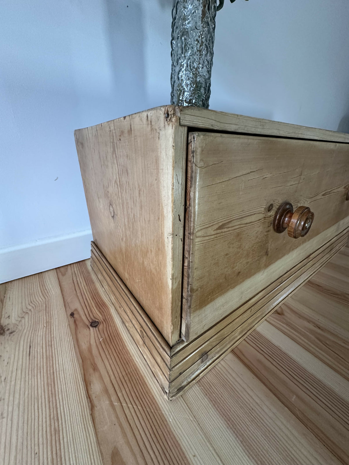 Antique Pine Pule Chest Stripped Rustic Pine Blanket Box