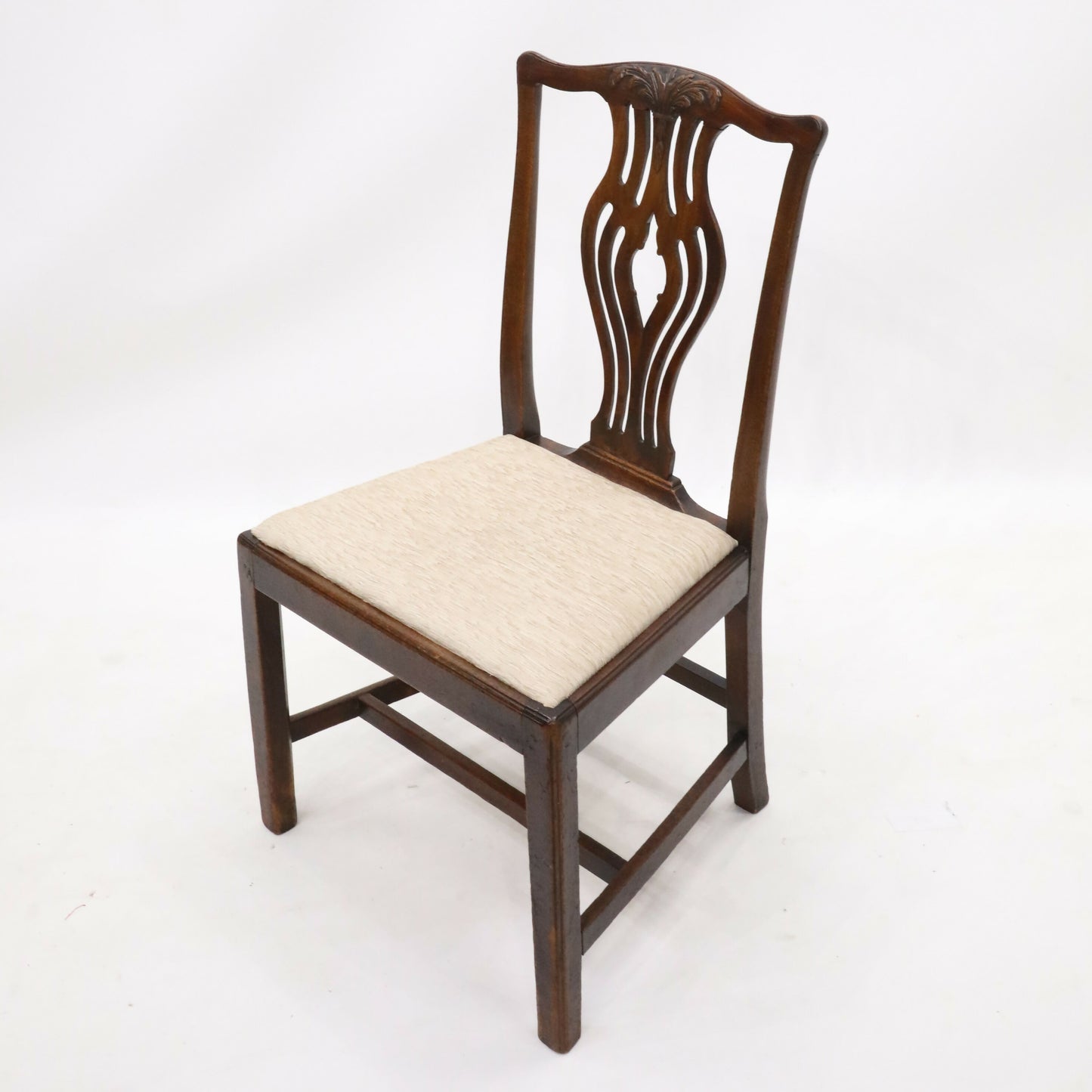 2 Oak Georgian Dining Hall Bedroom Chairs Drop In Seat FREE UK Delivery. SBR9572/1909D