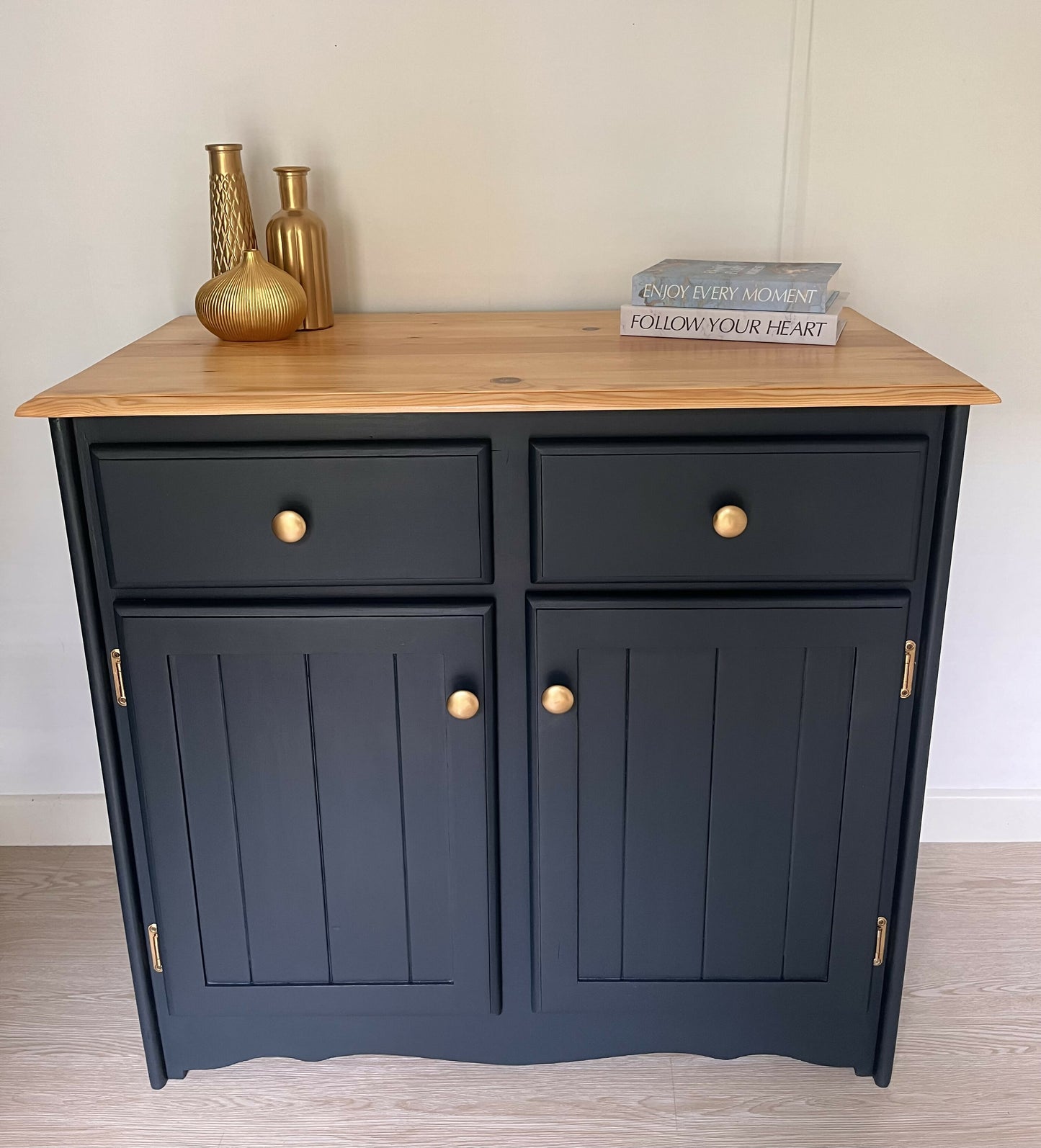 Now Sold Pine cupboard sideboard with drawers