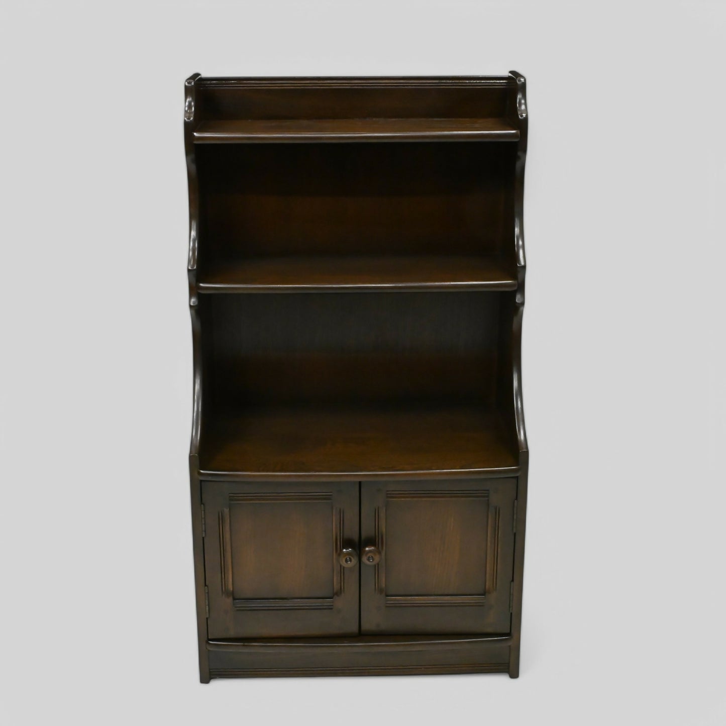 Ercol Waterfall Bookcase 2 Shelves And Cupboard Traditional FREE UK* Delivery. SBR10069/1202E