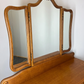 Dressing Table with Mirror Vintage French Louis Oak Vanity Makeup Table LOT 2757