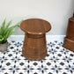 Oak Barrell Style Occasion Table Side Table with Cupboard