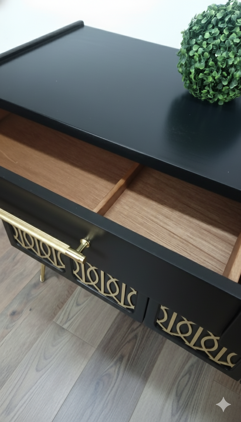 MADE TO ORDER- Midcentury Nathan sideboard in black