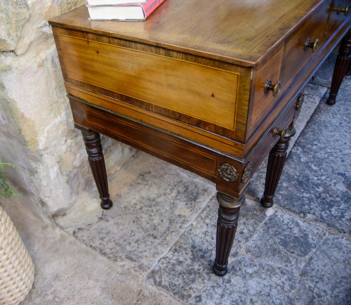Regency Mahogany Sideboard - Converted Piano - Georgian - Reeded Legs