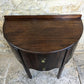 Georgian Mahogany Demi Lune Console Side Table with Drawers