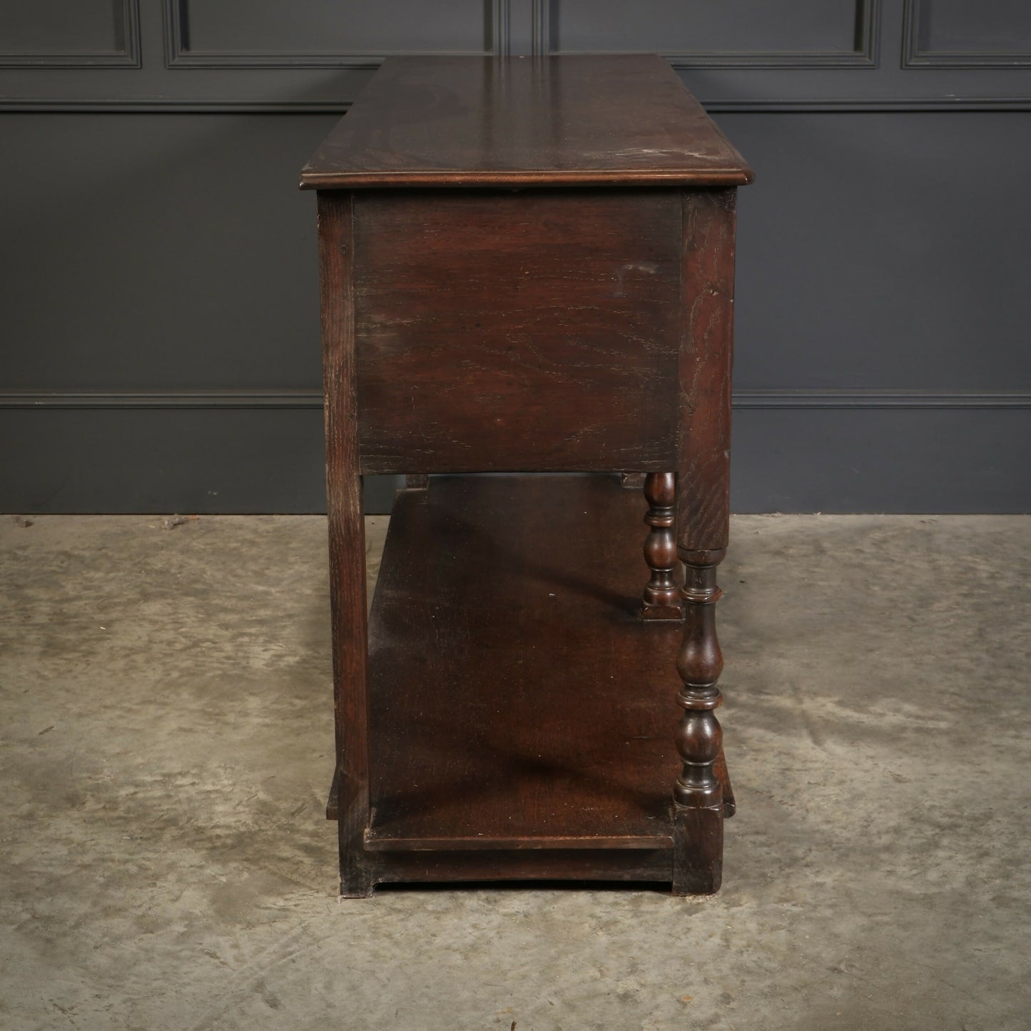 Rustic Oak Carved Antique Sideboard