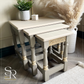 Oak Nest Of Tables | Hand Painted Side Tables Set | Solid Wood Living Room Furniture | Modern Traditional Nesting Tables