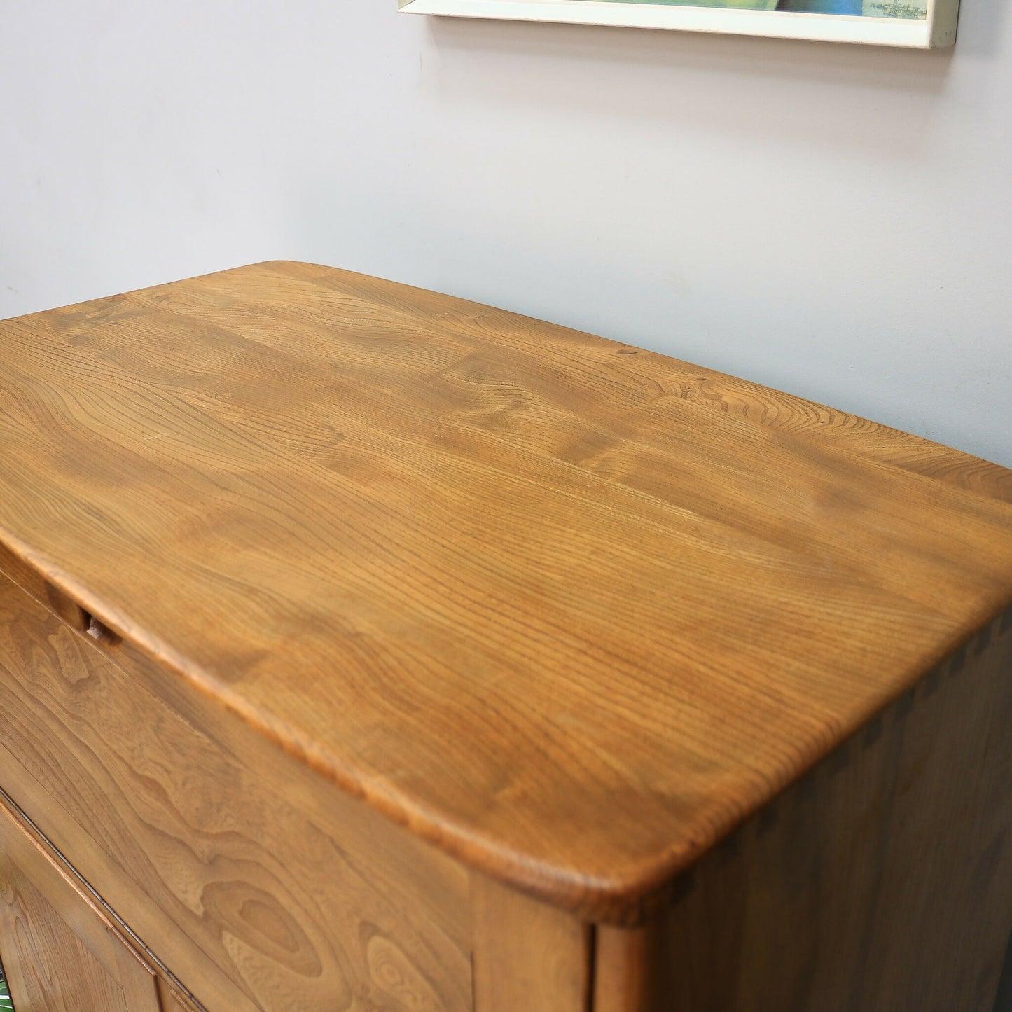 Ercol Windsor Blonde Drinks Cocktail Cabinet Bureau in Elm Model 469