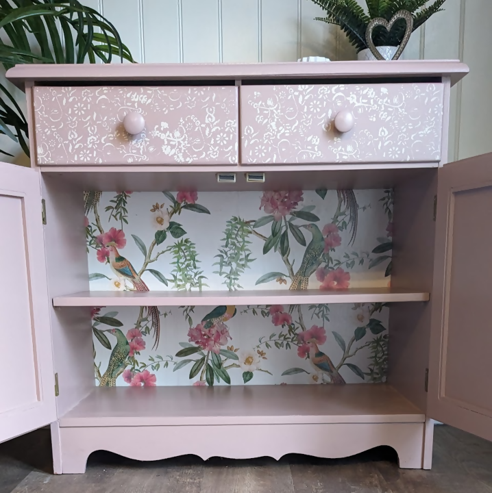 Upcycled pink cabinet R4121 9