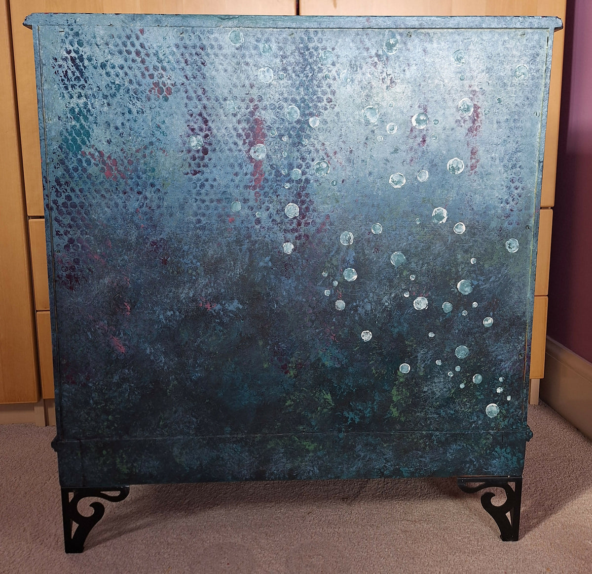 “Rainbow Mermaid” Vintage 4 Drawer Chest