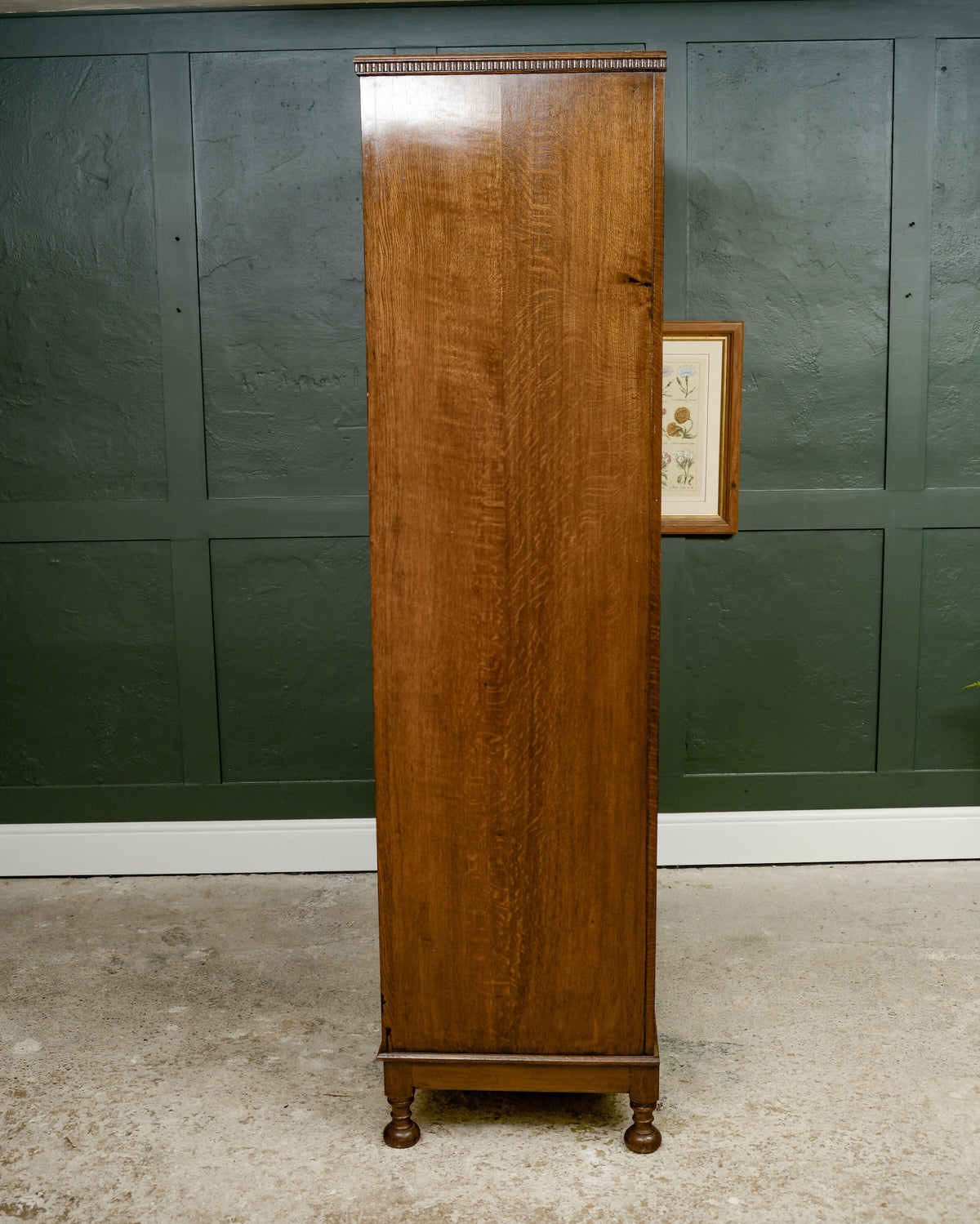Art Deco Solid Oak Double Wardrobe - 1930s