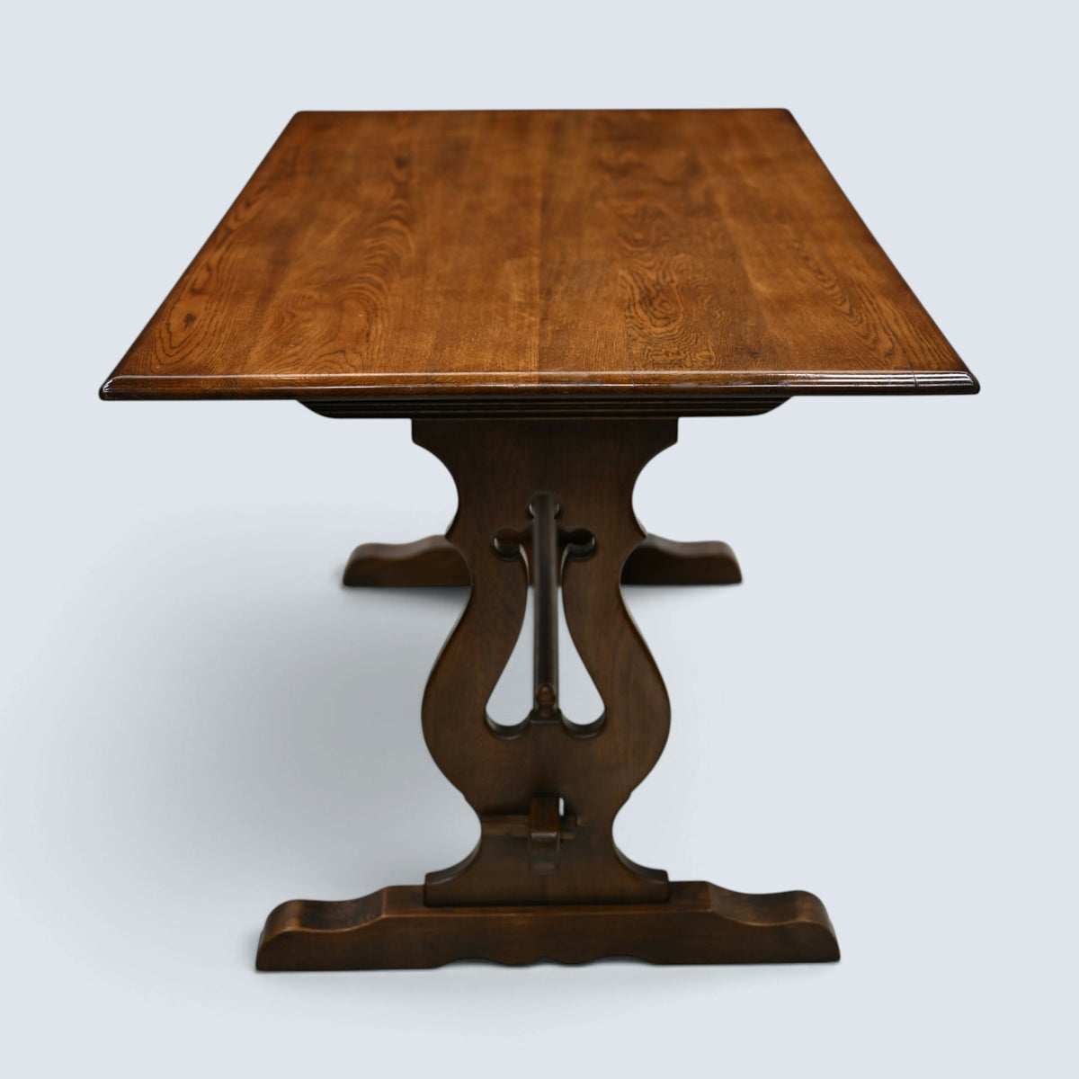 Old Charm Oak Dining Table Light Oak Finish Refectory Plank Top FREE UK Delivery