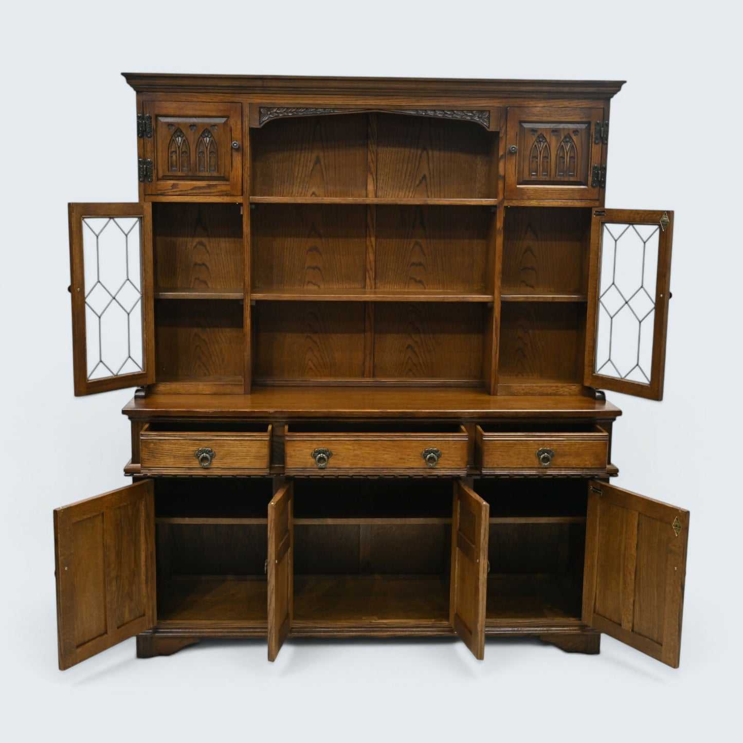 Old Charm Oak Dresser Warwick Light Oak Finish Sideboard FREE UK Delivery*