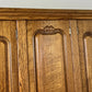 Wardrobe Vintage French Style Oak Five Door Carved Armoire Cabinet LOT 6111