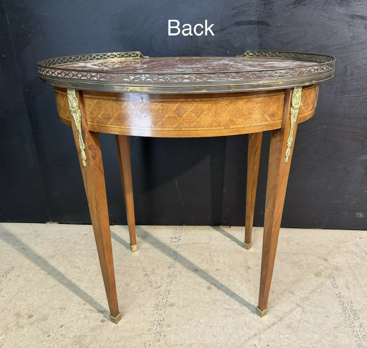 French Oval Lamp Table