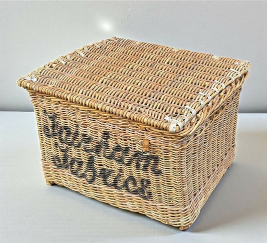 A Large Antique Wicker Log Basket
