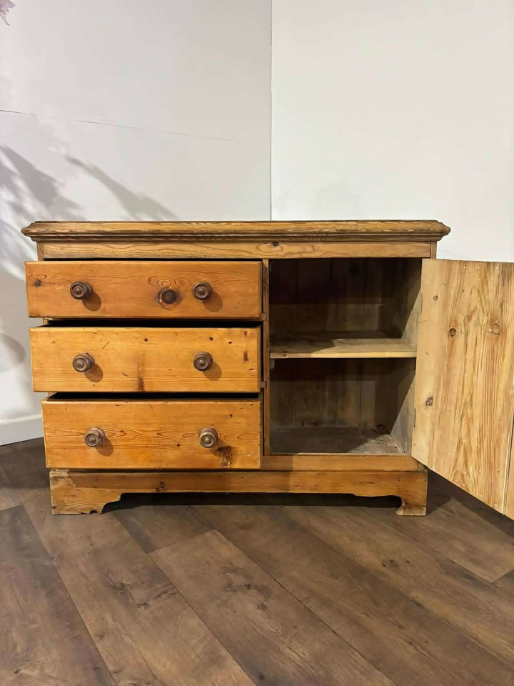 Victorian Stripped Pine Dresser Basez