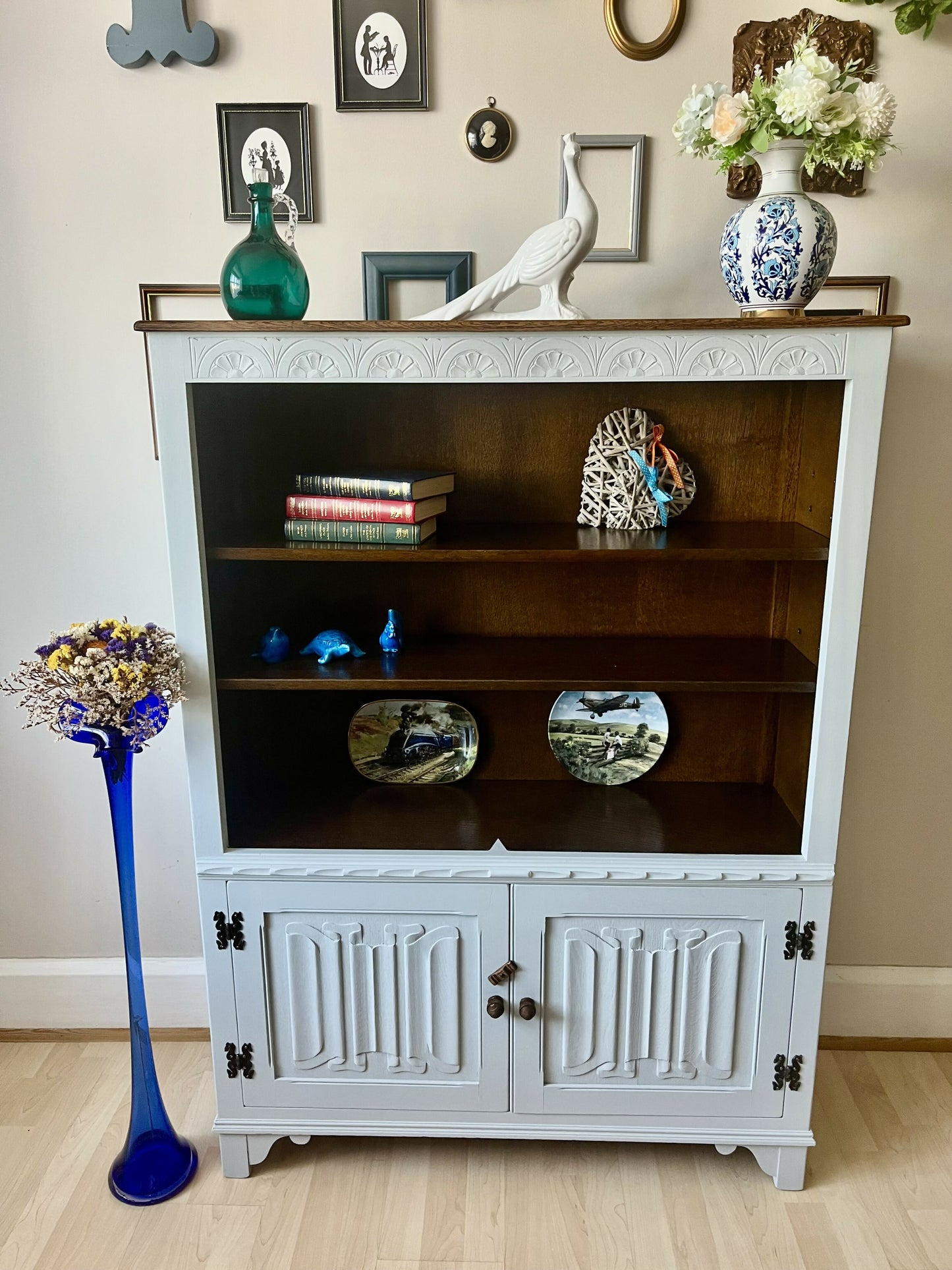Vintage Jaycee Oak, Cabinet, Bookcase, Display