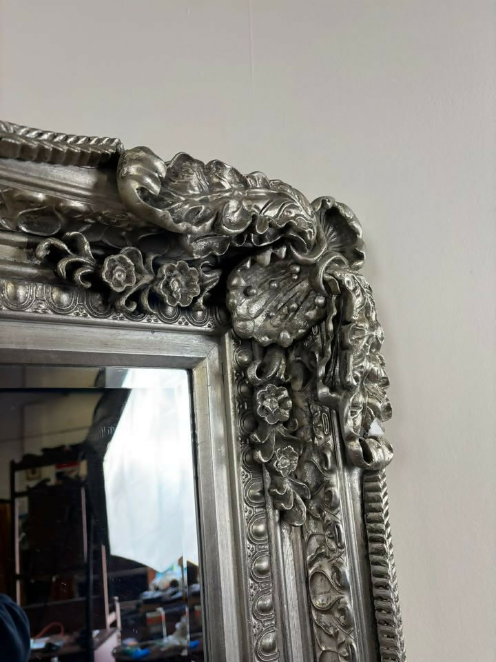 Very Large Gallery Reproduction Rectangular Bevel Edged Lean Mirror / Wall mirror