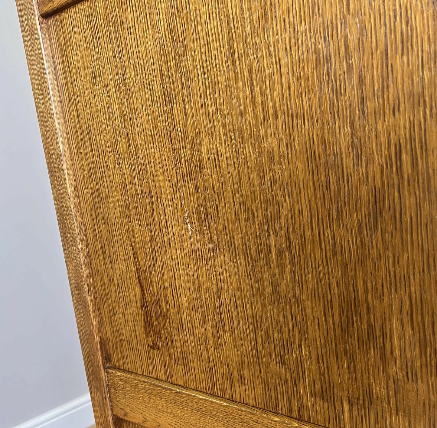 Wardrobe Vintage French Style Oak Five Door Carved Armoire Cabinet LOT 6111
