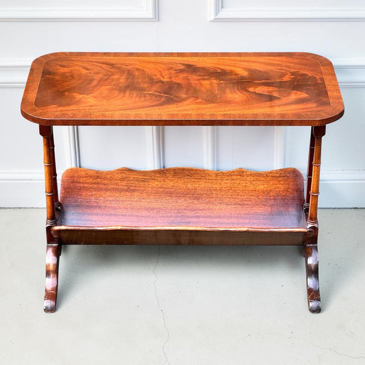 Reprodux Bevan Funnel Figured Mahogany Magazine Table