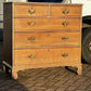 Vintage Georgian Light Oak Chest Of Drawers.