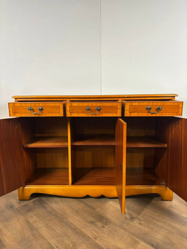 Reproduction Yew Wood Sideboard