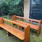 2 Antique Pitch Pine Church Pews