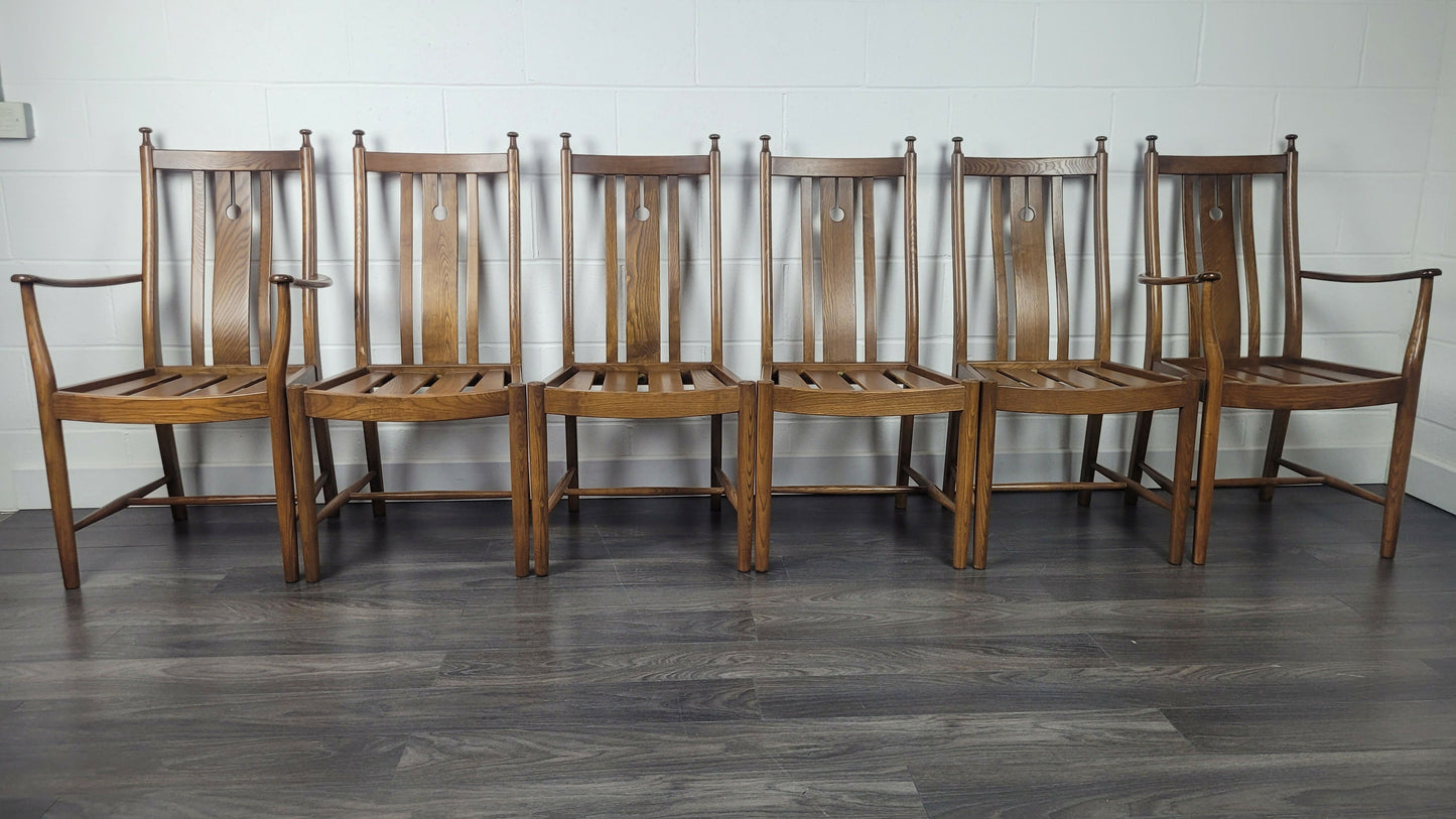 Ercol Set Of 6 Stonor Chairs, 1990s