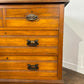 Edwardian Art Nouveau Style Satin Walnut Chest
