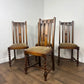 Vintage Set of Four Oak High Back Barley Twist Dining Chairs