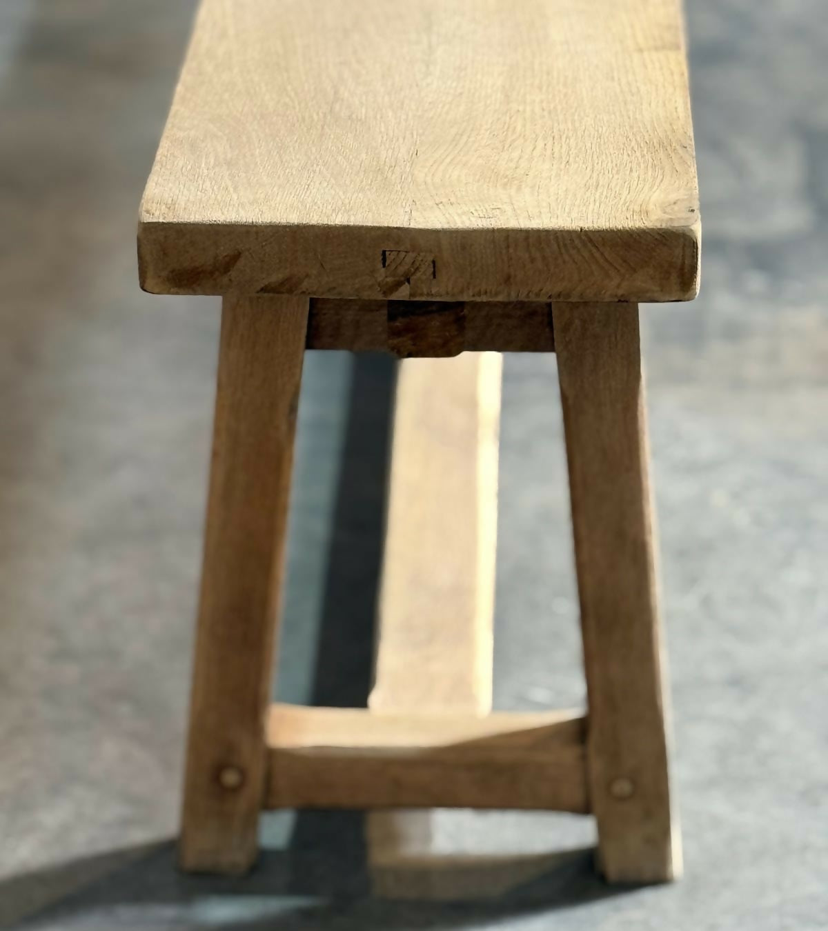 Pair French Oak Dining Benches