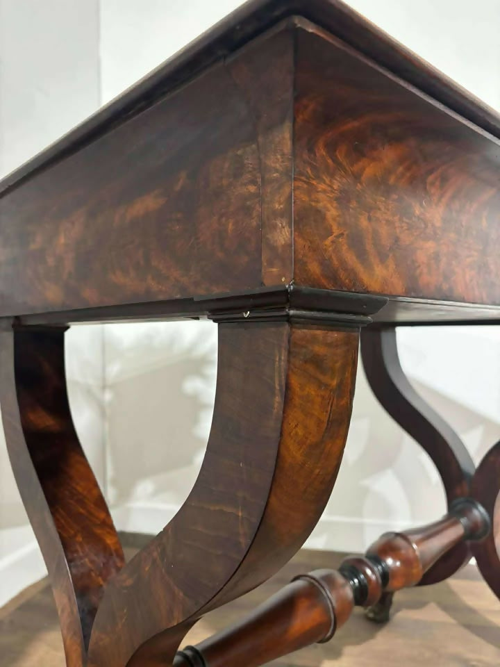 Antique Mahogany Writing Desk with Brass Claw Feet – Full of Character