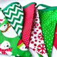 Handmade Christmas Bunting (Red & Green Mixed Fabrics)
