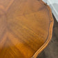 Vintage Walnut Veneer Scalloped Edge Coffee Table