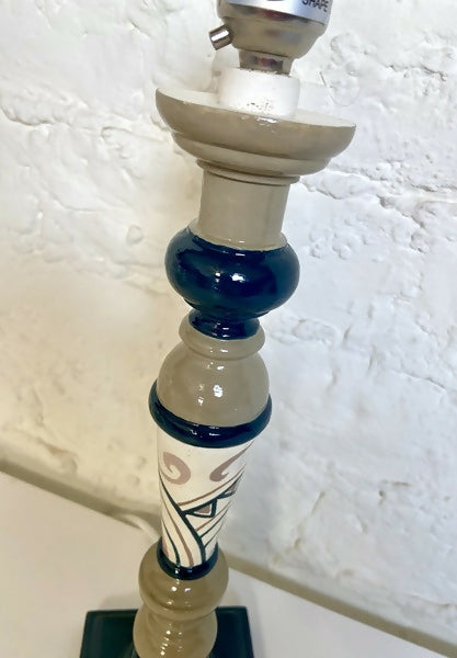 Lamp Hand Painted Art Deco Style