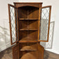 Old Charm Priory Style Corner Cupboard with Leaded Glass Doors